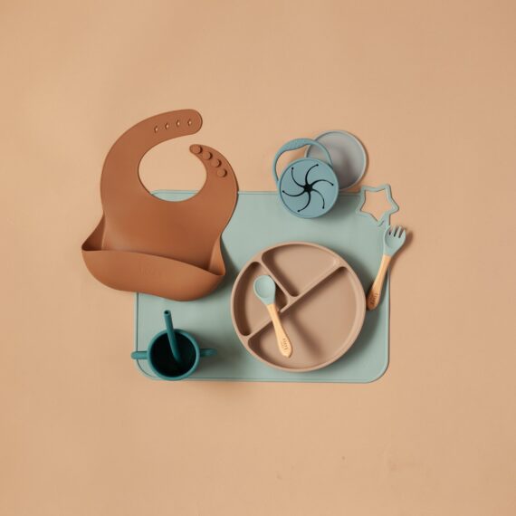 Baby Silicone Bib (Cocoa)