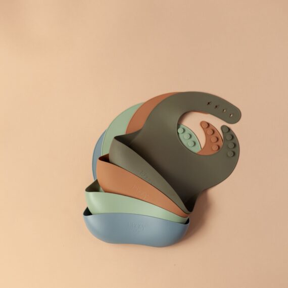 Baby Silicone Bib (Sage)