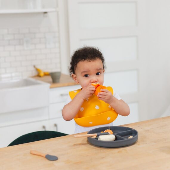 Baby Silicone Bib (Cocoa)