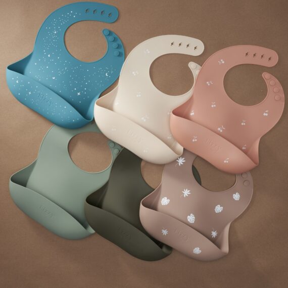 Baby Silicone Bib (Mauve)