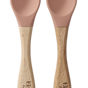 Bamboo Spoon and Fork Set (Muted Pink)